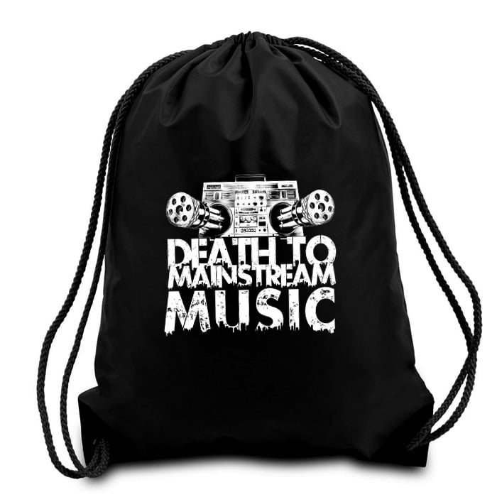 Image of Death To Mainstream Music draw string bag