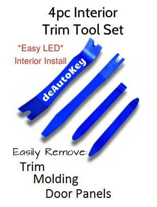 Image of 4 Piece Auto Trim And Molding Tool Set - Great for Interior LED installation 