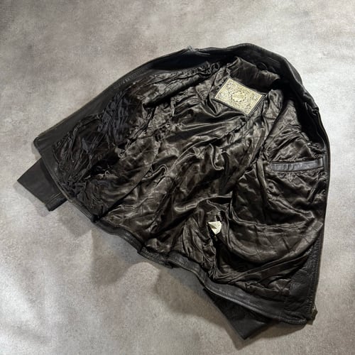 Image of 1990s Heavywieght Leather Jacket, Size Large