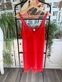 Image 1 of Red lace nightie plus size