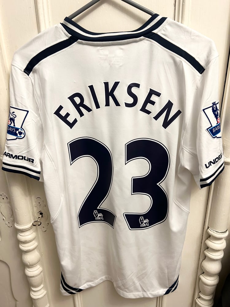 Image of PRE ORDER: NEW Tottenham Hotspur “ERIKSEN 23” 2013/14 Home Shirt + PL patches (S)