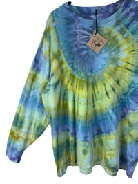 Image 3 of XXL Unisex Adult Soft Long Sleeve Tee in Sublime Spiral Ice Dye