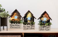 Image 1 of Set of 3 Christmas Nativity Shelf Sitters