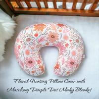 Image 2 of Floral Minky Dot Blanket and Pillow Cover or Purchase Separately 