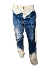 Image 1 of Rare men’s Jean Paul Gaultier Jeans trompe l’œil denim print pants 