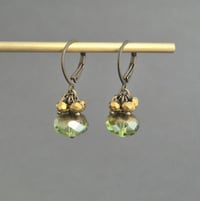 Image 1 of Boucles d’oreilles vert olive en grappe