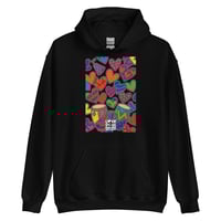 Image 1 of LOVEDCGOGO "LOVE HEARTS CRANK" Dark Unisex Hoodie (see color options)