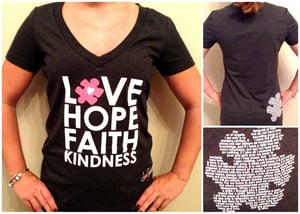 Image of LOVE HOPE FAITH KINDNESS (V-NECK)