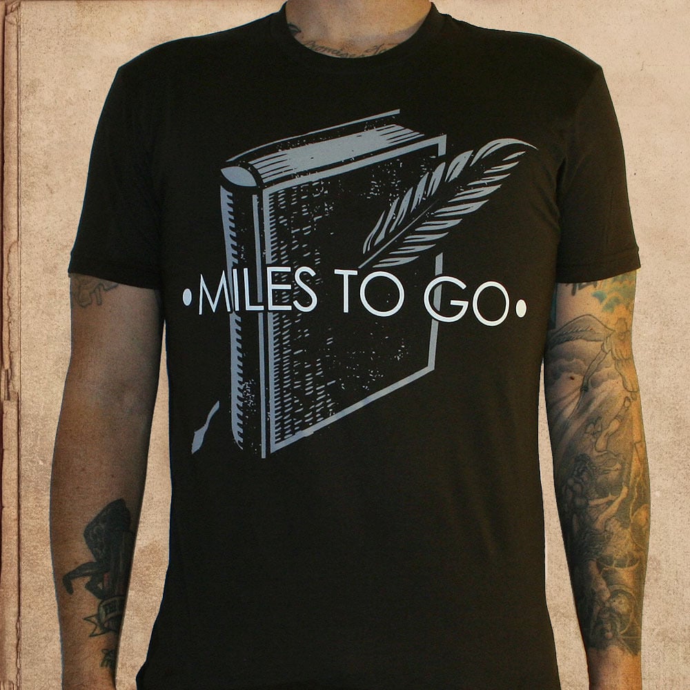 Image of Miles to go - Logo w/ name - dark brown - discharge inks - unisex