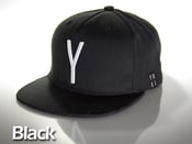 Image of Black snap back cap