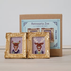 Image of Sir & Lady Deer 'Tiny Tapestry' Needlepoint Kit
