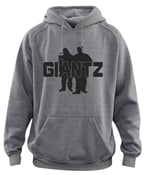 Image of GREY HOODIE WITH BLACK LOGO 