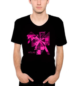 Image of Shapes T-Shirt - Black and Pink