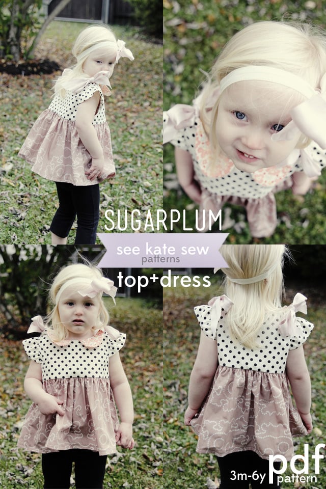 Image of THE SUGARPLUM top + dress PDF pattern