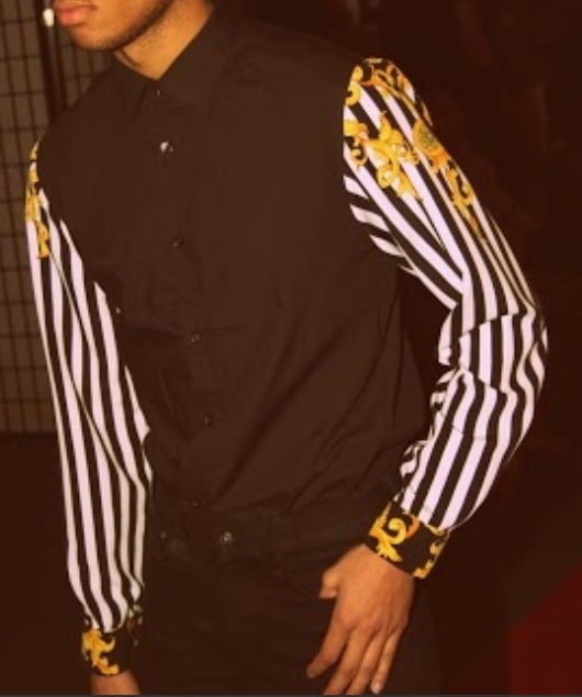 Image of Long sleeve Versace print button up
