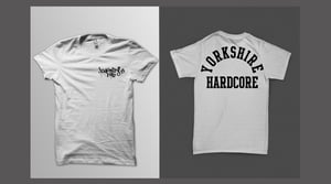 Image of Yorkshire Hardcore T-Shirt - Black Print on White
