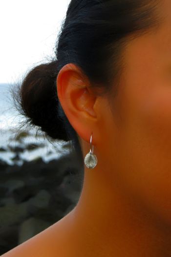 Image of Tiny ohi'a leaf earrings
