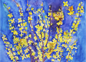 Image of Forsythia Flower Fairies Print