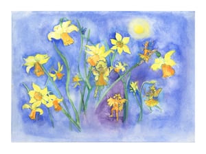 Image of Daffodil Flower Fairies Print