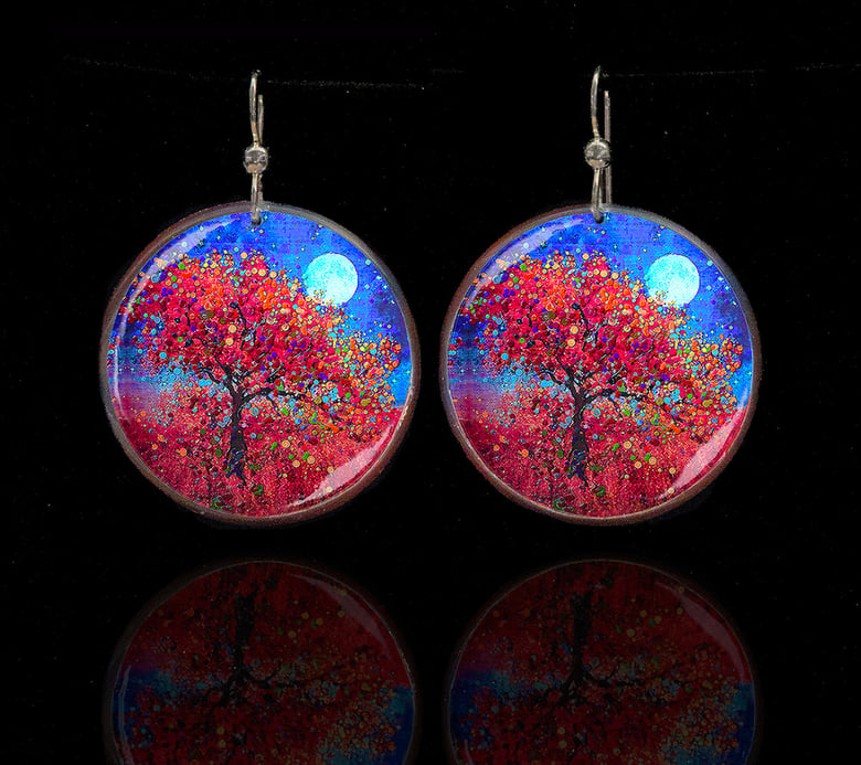 Image of Harvest Moon - Abundance Blessing Earrings