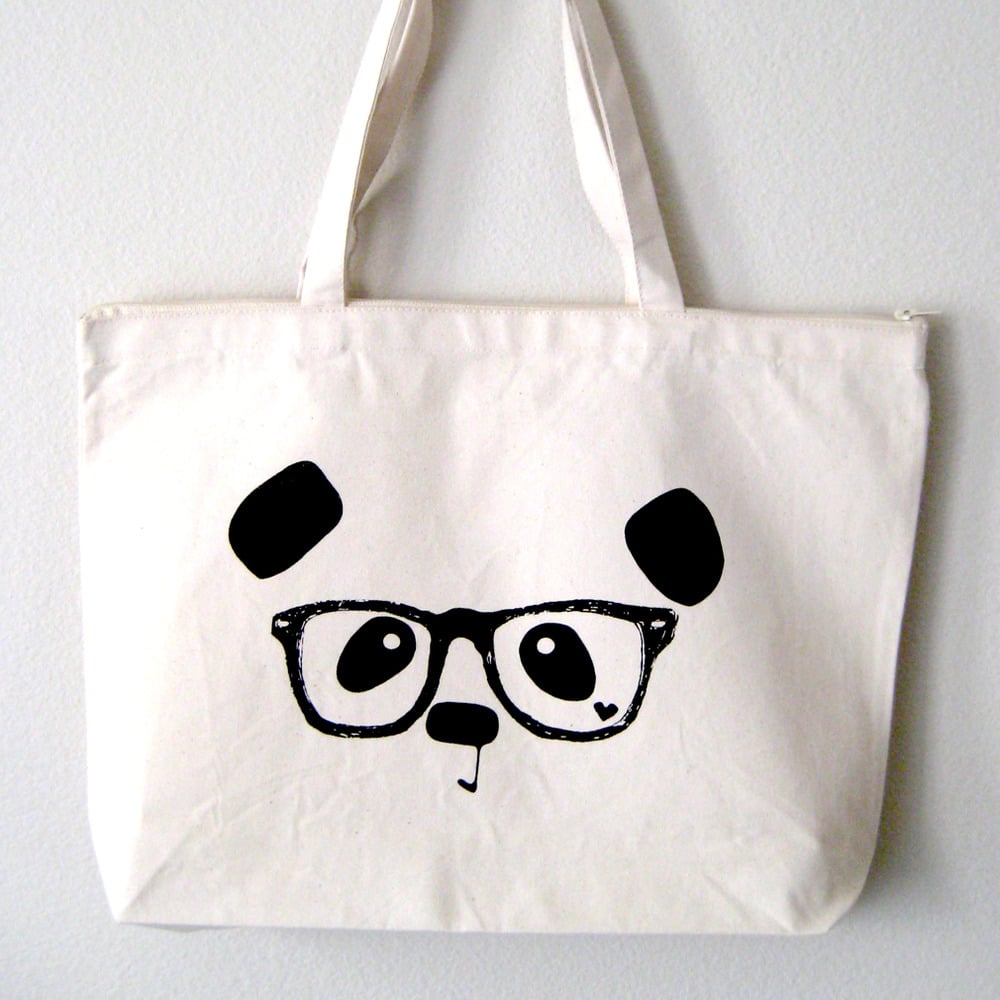 Image of "Nerdy Panda" Tote Bag