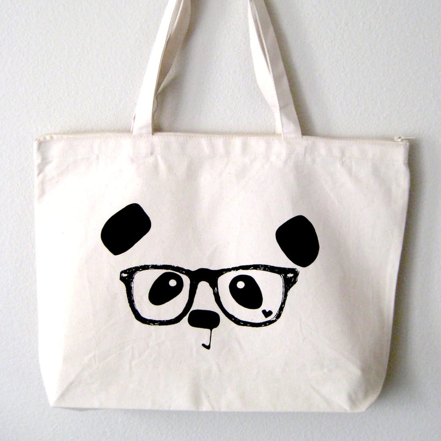 Image of "Nerdy Panda" Tote Bag