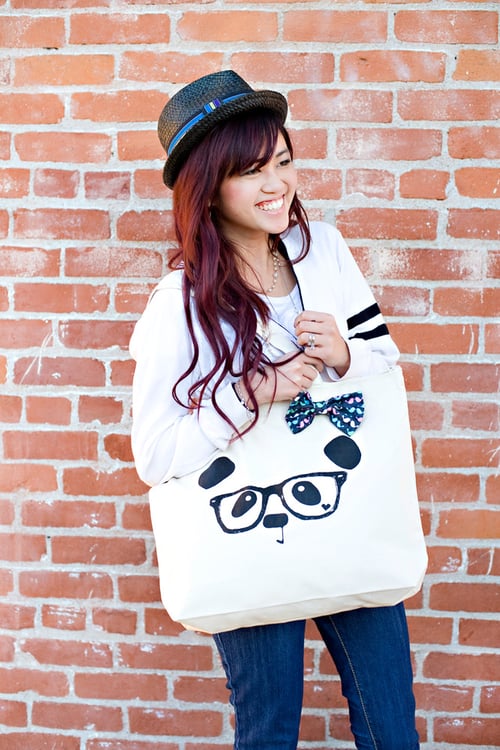 Image of "Nerdy Panda" Tote Bag