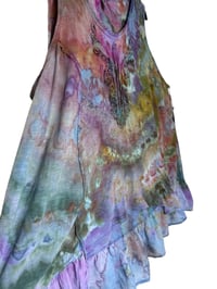 Image 5 of ♻️ UPCYCLED 3X Plus Cotton Top in Muted Watercolor Ice Dye