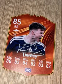 Signed Kieran Tierney Scotland FIFA Card