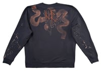 Image 2 of “MOVING THROUGH DIMENTIONS” CUSTOM BLEACH PAINTED PULLOVER SWEATSHIRT LARGE