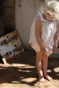 Image 1 of 50s Playsuit-pink dot