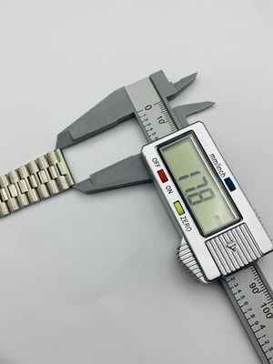 Image of Vintage 1970's heavy duty Ricoh stainless steel watch strap,New Old Stock,mint,18mm