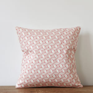 Image of  Tumbling Print Cushion, Coral Colourway
