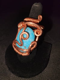 Image 2 of Adjustable Turquoise Ring #3 Iran