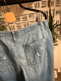 Image 4 of Target bleached denim jeans with pockets 