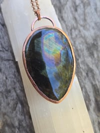 Image 3 of Electroformed labradorite necklace 03