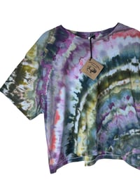 Image 3 of XL Crop Tee in Earthy Agate Ice Dye