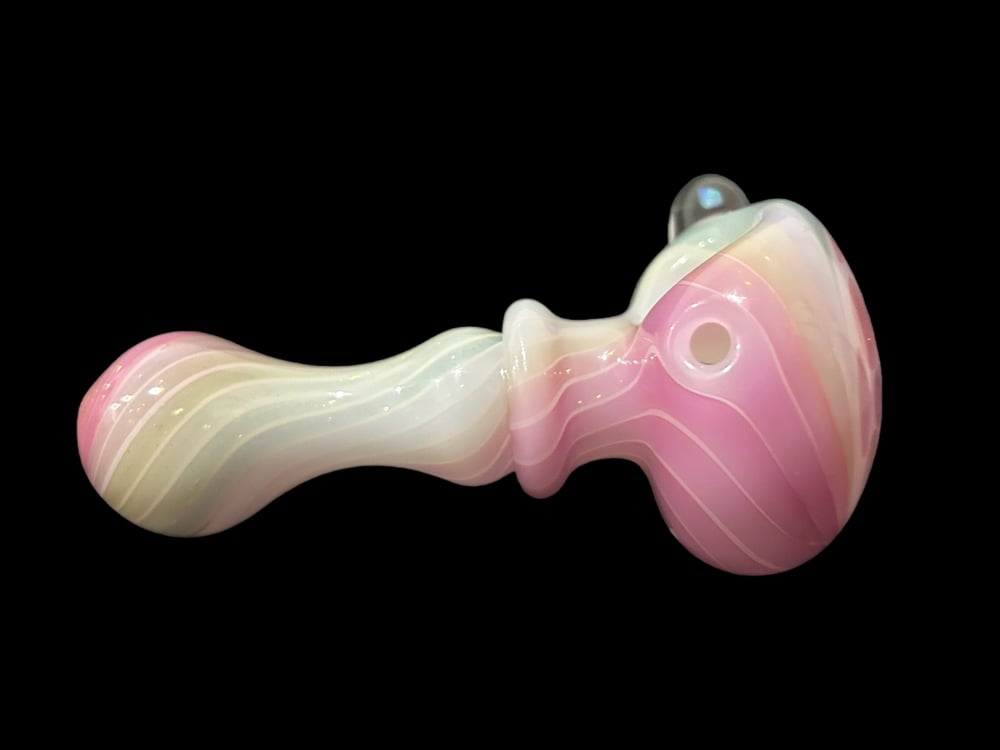 Image of Totem Glass Pink/blue Swirl spoon