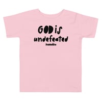 Image 2 of Trubledera God is Undefeated Toddler Short Sleeve Tee