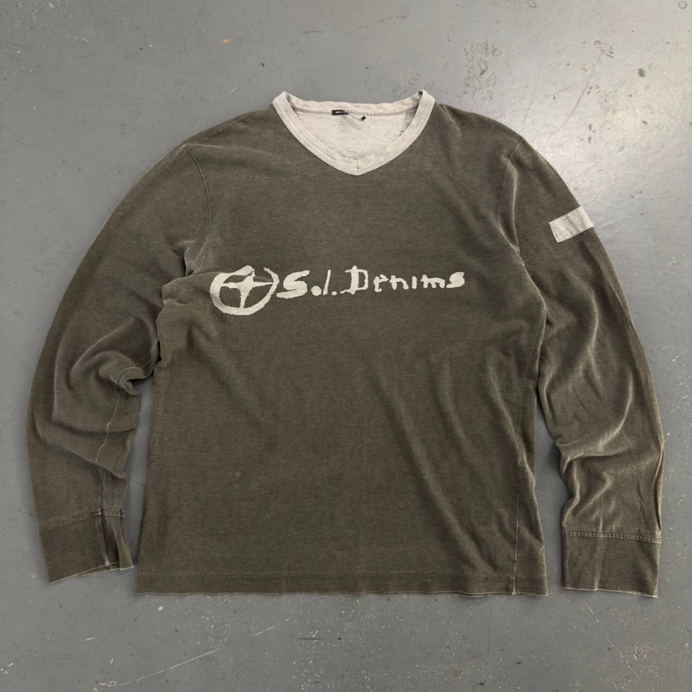 Image of AW 2003 Stone Island Denims Long Sleeve T shirt, size large