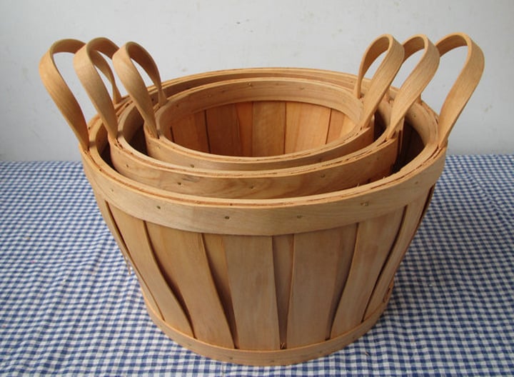 Image of  Bent wood baskets (B) - set of 3