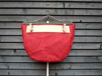 Image 3 of Waxed canvas pannier / bicycle bag with flap,COLLECTION UNISEX