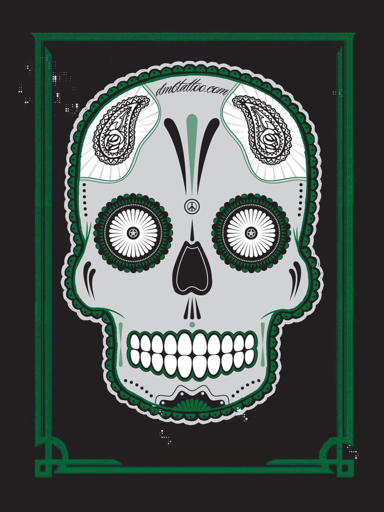 Image of DMBTattoo Skull Poster NUMBERED EDITION.