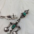 Image 2 of Emerald Valley Turquoise Statement Earrings