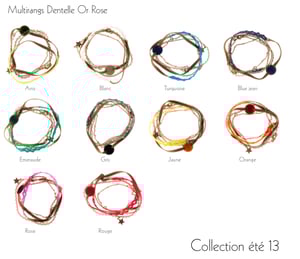 Image of Multirangs Dentelle - Or Rose