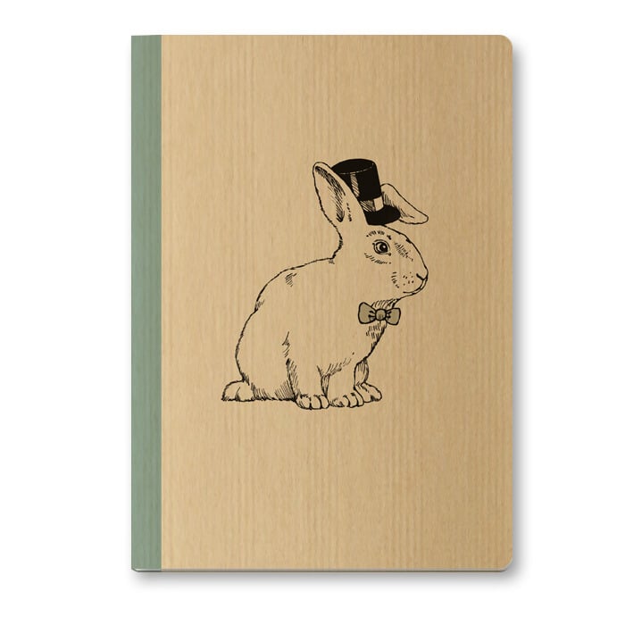 Image of Cahier A5 Lapin Magicien couverture Kraft