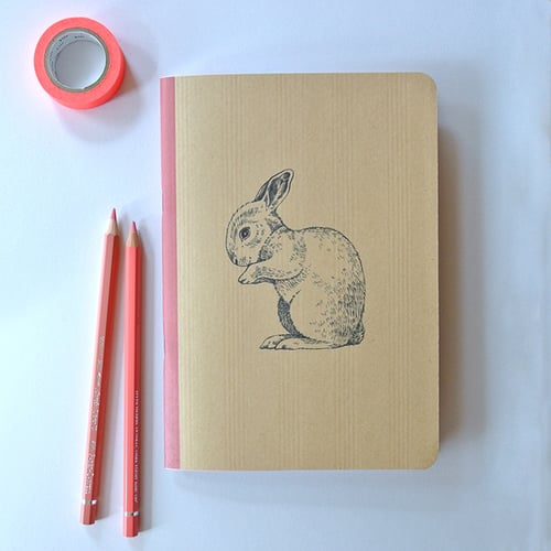 Image of Cahier A5 Lapin couverture Kraft
