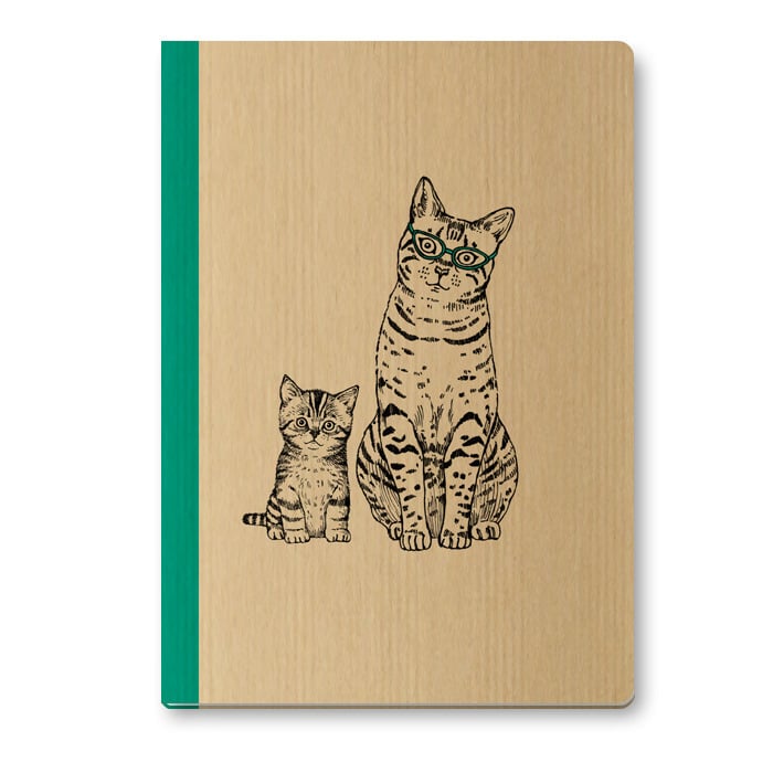 Image of Cahier A5 Maman chat couverture Kraft