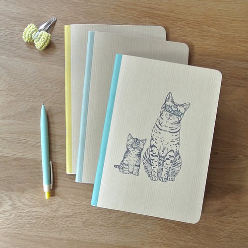 Image of Cahier A5 Maman chat couverture Kraft