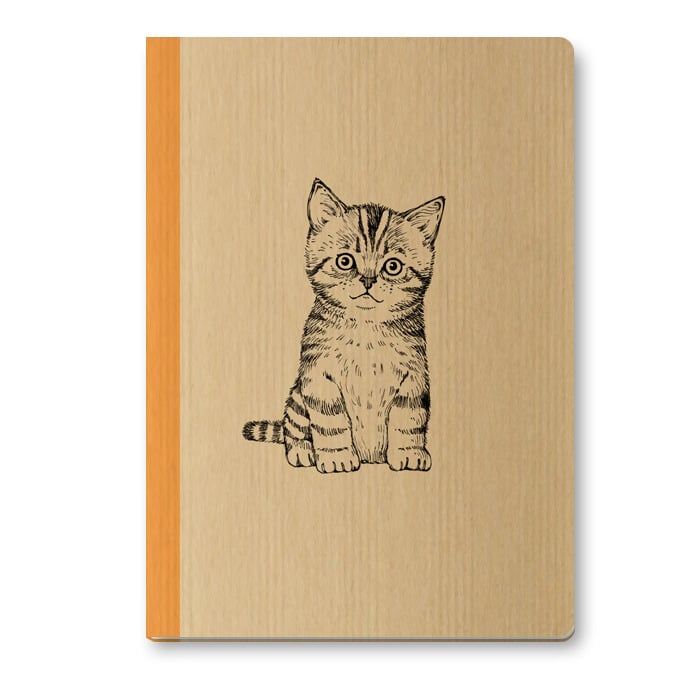 Image of Cahier A5 Chaton couverture Kraft